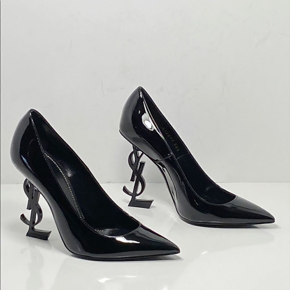 Saint Laurent Opyum Point-Toe Patent Leather Pumps size 36.5 - Picture 9 of 12